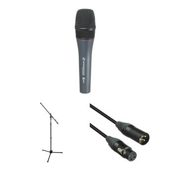 Sennheiser E 865 Handheld Condenser Microphone Kit with Tripod Boom Stand and Cable