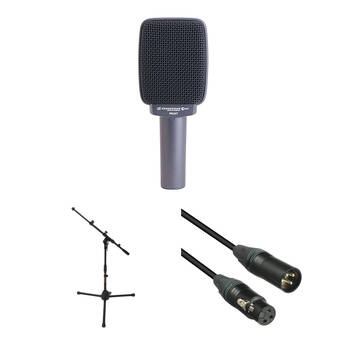 Sennheiser e609 Dynamic Microphone with Short Telescoping Boom Stand and Cable Kit