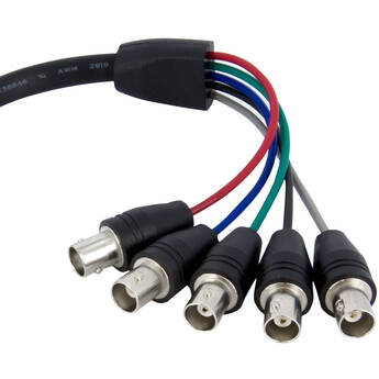 StarTech Coax 15-Pin VGA to 5 BNC RGBHV Monitor Cable (Male to Female, 1')