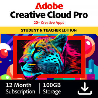 Adobe Creative Cloud Pro (12 Month Subscription, Download, Student and Teacher Edition)