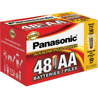Panasonic AA Alkaline Plus Power (48-Pack)