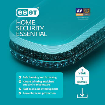 ESET Home Security Essential 1-Year Subscription (1-Device, Download)
