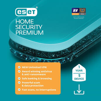 ESET Home Security Premium 1-Year Subscription (5-Devices, Download)
