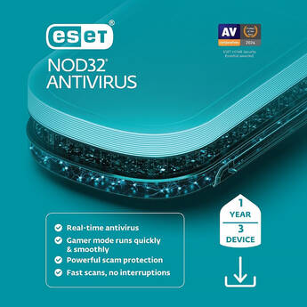 ESET NOD32 Antivirus (3-PCs, 1-Year, Download)