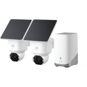 eufy Security SoloCam E42 UHD 4K 2-Camera Kit with HomeBase 3