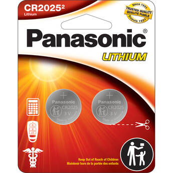 Panasonic CR2025 Lithium Coin Battery (2-Pack)