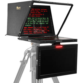 ikan 19" 4:3 PTZ Teleprompter with 19" Widescreen Talent Monitor