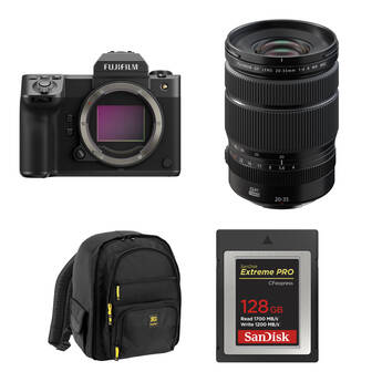 FUJIFILM GFX 100II Medium Format Mirrorless Camera with 20-35mm f/4 Lens and Basic Bundle