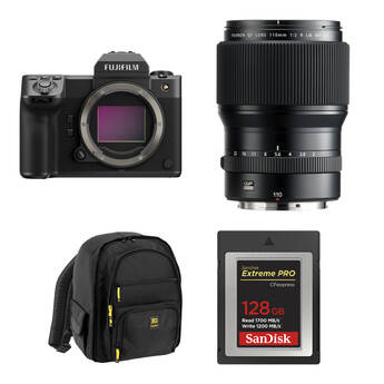FUJIFILM GFX 100II Medium Format Mirrorless Camera with 110mm f/2 Lens and Basic Bundle