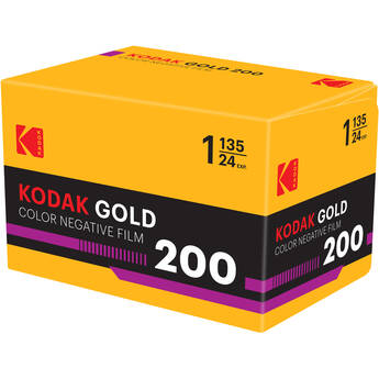 Kodak Eastman GOLD 200 Color Negative Film (35mm Roll Film, 24 Exposures, Hang Tab Packaging)