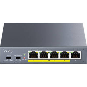 Cudy GS1005P 5-Port Gigabit PoE+ Compliant Unmanaged Network Switch