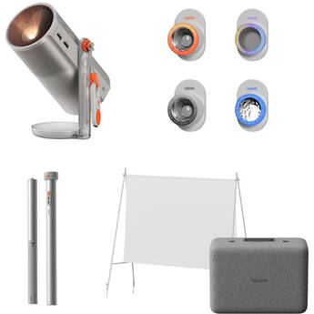 Xgimi MoGo 4 Laser Outdoor Collection with MoGo 4 Laser Projector, PowerBase Stand & Portable Screen