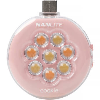 Nanlite cookie USB-C Mini Round LED (Coral Pink)