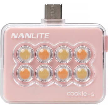 Nanlite cookie USB-C Mini Square LED (Coral Pink)