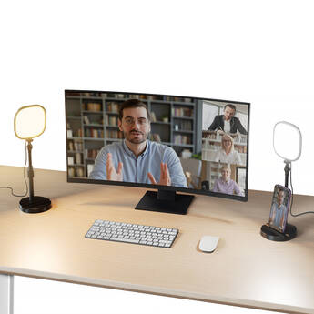 Neewer BASICS NL10 Bi-Color LED Video Light with Desktop Stand (5", 2-Pack)
