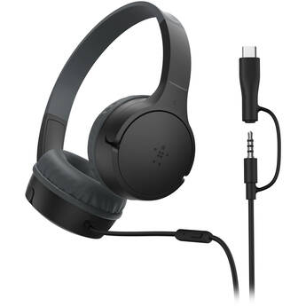 Belkin Wired On-Ear Headphones for Kids (Black)