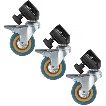 Impact Locking 3-Caster Set for 22mm Legs