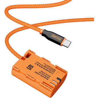 ZGCINE PD-LPE6P USB-C to LP-E6P Braided Dummy Battery Cable (23.6")