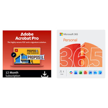 Adobe Acrobat Pro with Microsoft 365 Personal (Download, 1-Year Subscription)