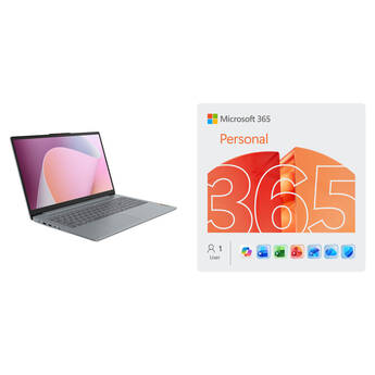 Lenovo 15.6" IdeaPad Slim 3 Notebook Kit with Microsoft 365 Personal (1-User License / 12-Month Subscription / Download)