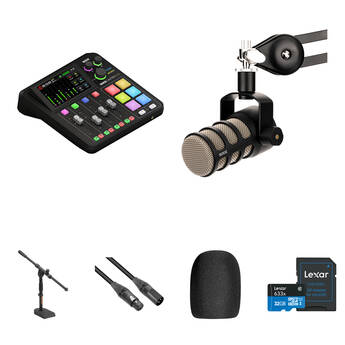 RODE RODECaster Duo Podcasting Kit with PodMic & Desktop Stand