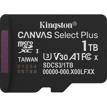 Kingston 1TB Canvas Select Plus UHS-I microSDXC Memory Card