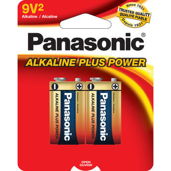 Panasonic Plus Power 9V Alkaline Battery (2-Pack)