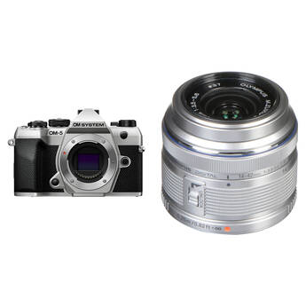OM SYSTEM OM-5 Mark II Mirrorless Camera with 14-42mm f/3.5-5.6 Lens Kit (Silver)