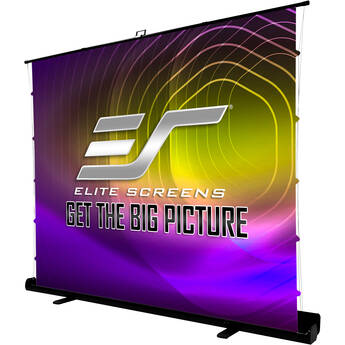 Elite Screens FT104XWH2-114V107X ezCinema Tab-Tension X-Ratio 68.4 x 91.2" Portable Pull-Up Floor Projection Screen