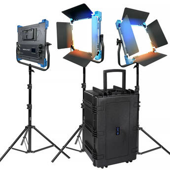 Dracast Pro Series II LED1000 Bi-Color LED Light Panel (3-Light Kit, Gold Mount)