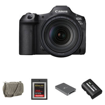 Canon EOS R5 Mark II Mirrorless Camera with 24-105mm f/4 Lens and Essentials+ Kit