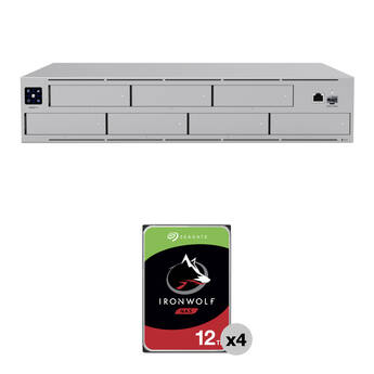 Ubiquiti 48TB UNAS Pro 7-Bay NAS Enclosure Kit with Seagate IronWolf Drives (4 x 12TB)