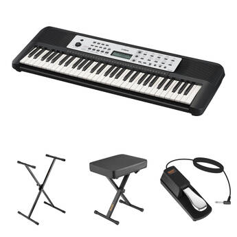 Yamaha YPT-280 61-Key Portable Keyboard with Three Sustain Pedal Kit