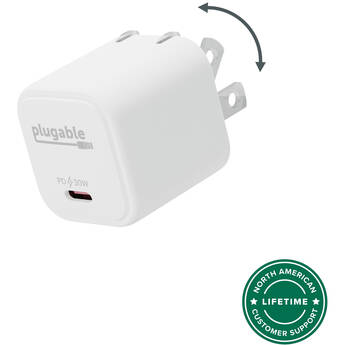 Plugable 30W GaN USB-C Wall Charger (White)
