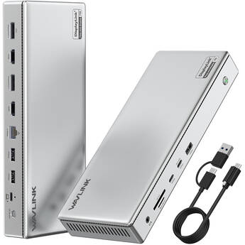 Wavlink 15-in-1 Quad Display 4K 100W DisplayPort/HDMI Docking Station (2025 Edition)