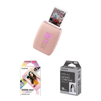 FUJIFILM instax mini Link 3 Smartphone Printer with Color & Monochrome Film (Rose Pink)