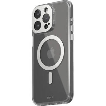 Moshi iGlaze Slim Hard-Shell MagSafe Case for iPhone 15 Pro Max (Silver)