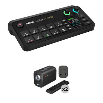 RODE RODECaster Video S All-in-One Audio/Video Console & VM20 4K Streaming Camera Kit