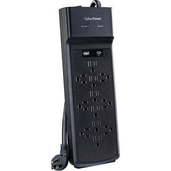 CyberPower CSP1206UC 12-Outlet Home Office Surge Protector with USB Ports