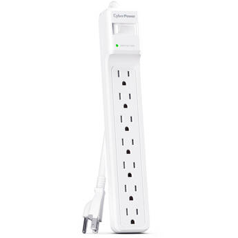 CyberPower CSB706W 7-Outlet Essential Series Surge Protector (White)