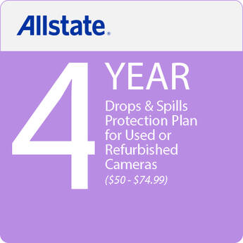 Allstate 4-Year Drops and Spills Protection Plan for Used or Refurbished Cameras ($50-$74.99)