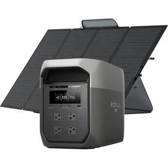EcoFlow DELTA 3 Max Portable Power Station with 400W Solar Panel (Gray)