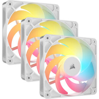 CORSAIR RS120-R ARGB 120mm PWM Reverse Fan (White, 3-Pack)