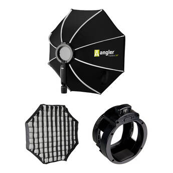 Angler FastBox 24" Octagonal Softbox with Adapter and Fabric Grid Kit for Godox AD200PRO II, Sony HVL-F60RM2, and Canon Speedlight EL-5