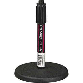 On-Stage DS7200B Adjustable Height Desktop Mic Stand (Black, 3-Pack)