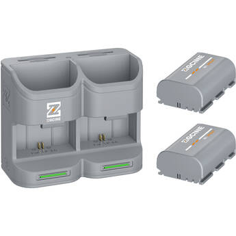 ZGCINE Travel Charging Case Kit with 2 LP-E6P Batteries (2600mAh, Gray)