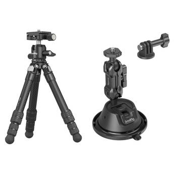 SmallRig SC-1K Portable Suction Cup Mount + Carbon Fiber Pocket Tripod Kit