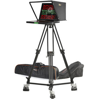 ikan 19" 4:3 PTZ Teleprompter with Tripod/Dolly Turnkey Kit