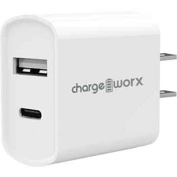 ChargeWorx 17W Dual USB Wall Charger (White)