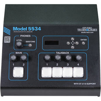 Studio Technologies Model 5534 Announcers Console with One Main and Four Talkback Channels